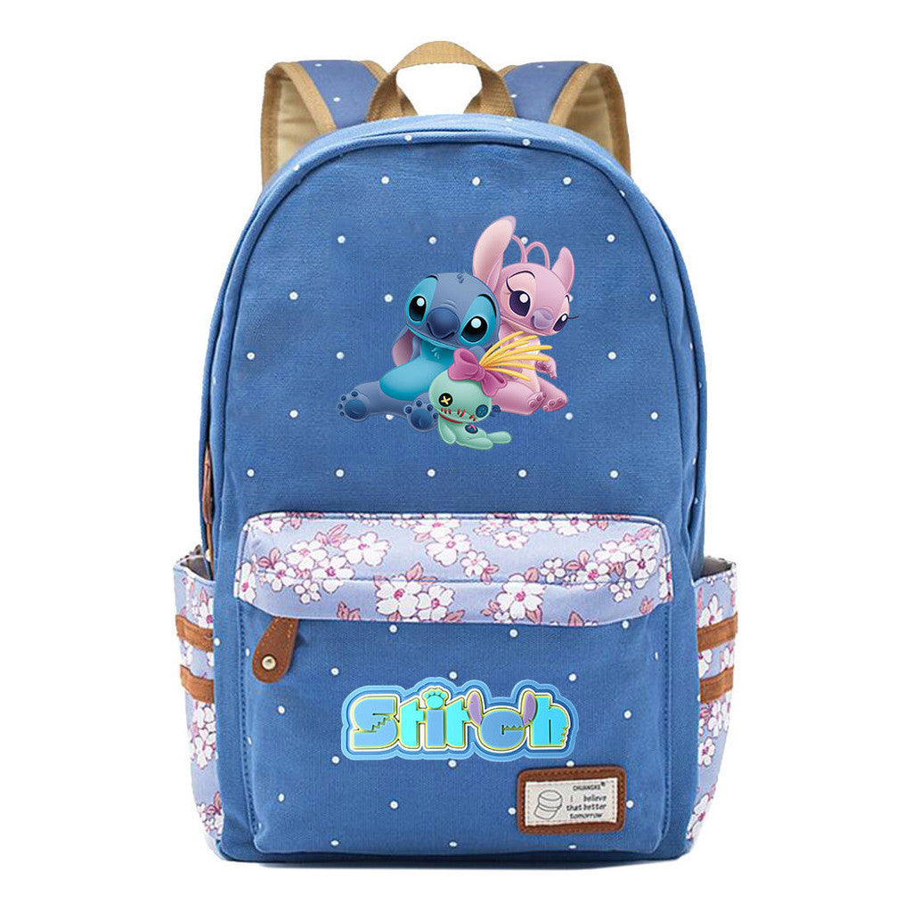 Japanese Anime Interstellar Baby Stitch Printed Youth Backpack Casual Backpack
