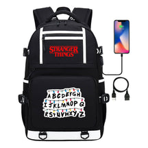 Strange Story Printed Usb Youth Student Backpack For Men And Women's Leisure Travel Backpack
