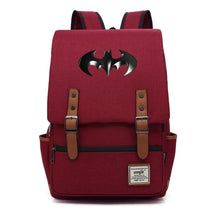 Superhero Batman Print Student Backpack Casual Belt Buckle Classic Backpack