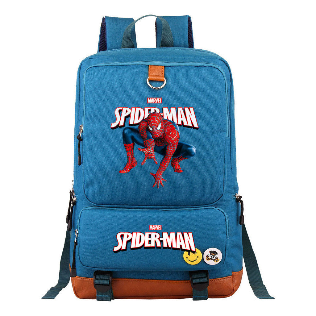 Superhero Printed Student Backpack, Travel Bag, Men's And Women's Backpack