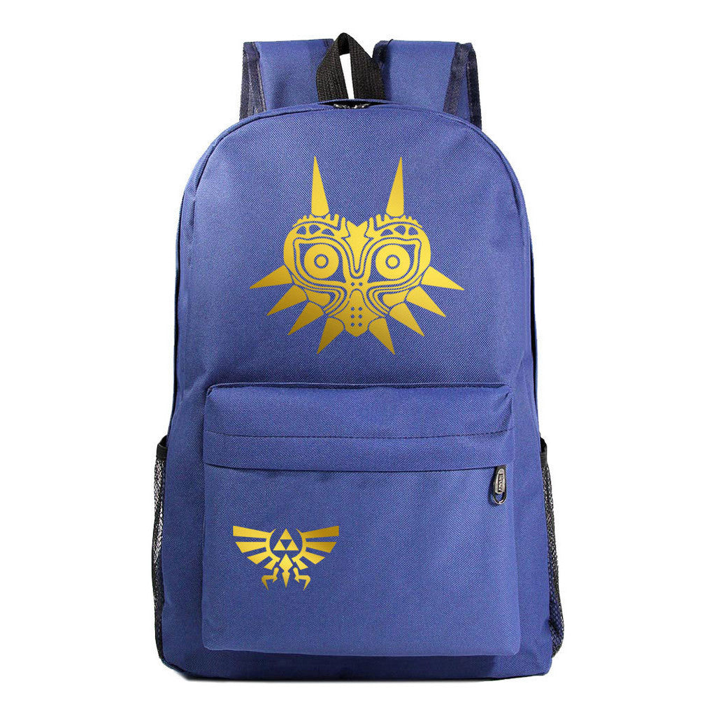 Golden Printed Student Backpack Casual Backpack