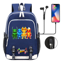 Printed Youth Student Backpack Usb Casual Backpack