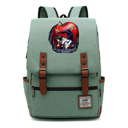 Manga Death Note Youth Student School Bag Men's And Women's Leisure Belt Buckle Backpack