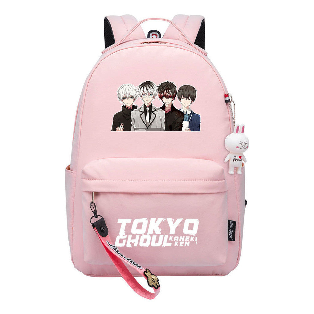 Manga Printed Teenage Student Backpack, Casual Bag, Girl Backpack