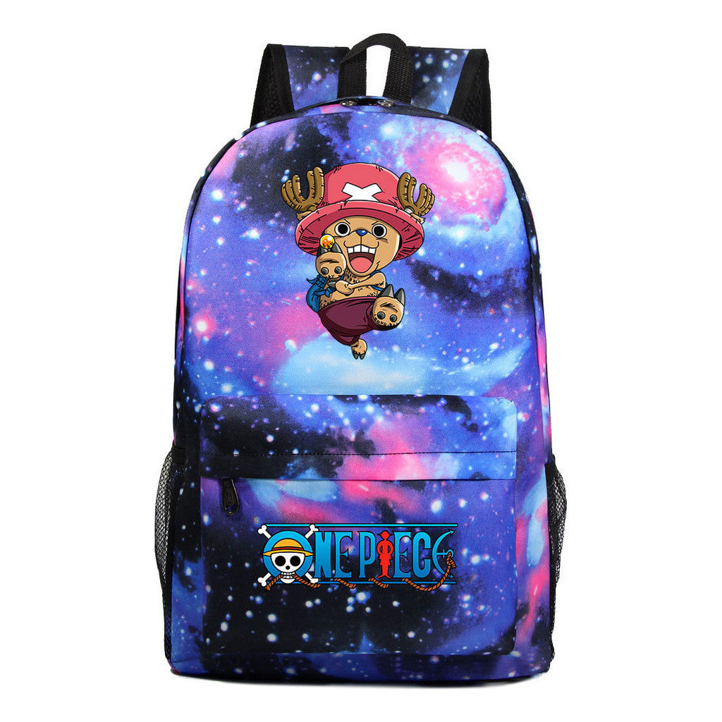 Anime One Piece Print Joba Youth School Bag Men's And Women's Leisure Backpack