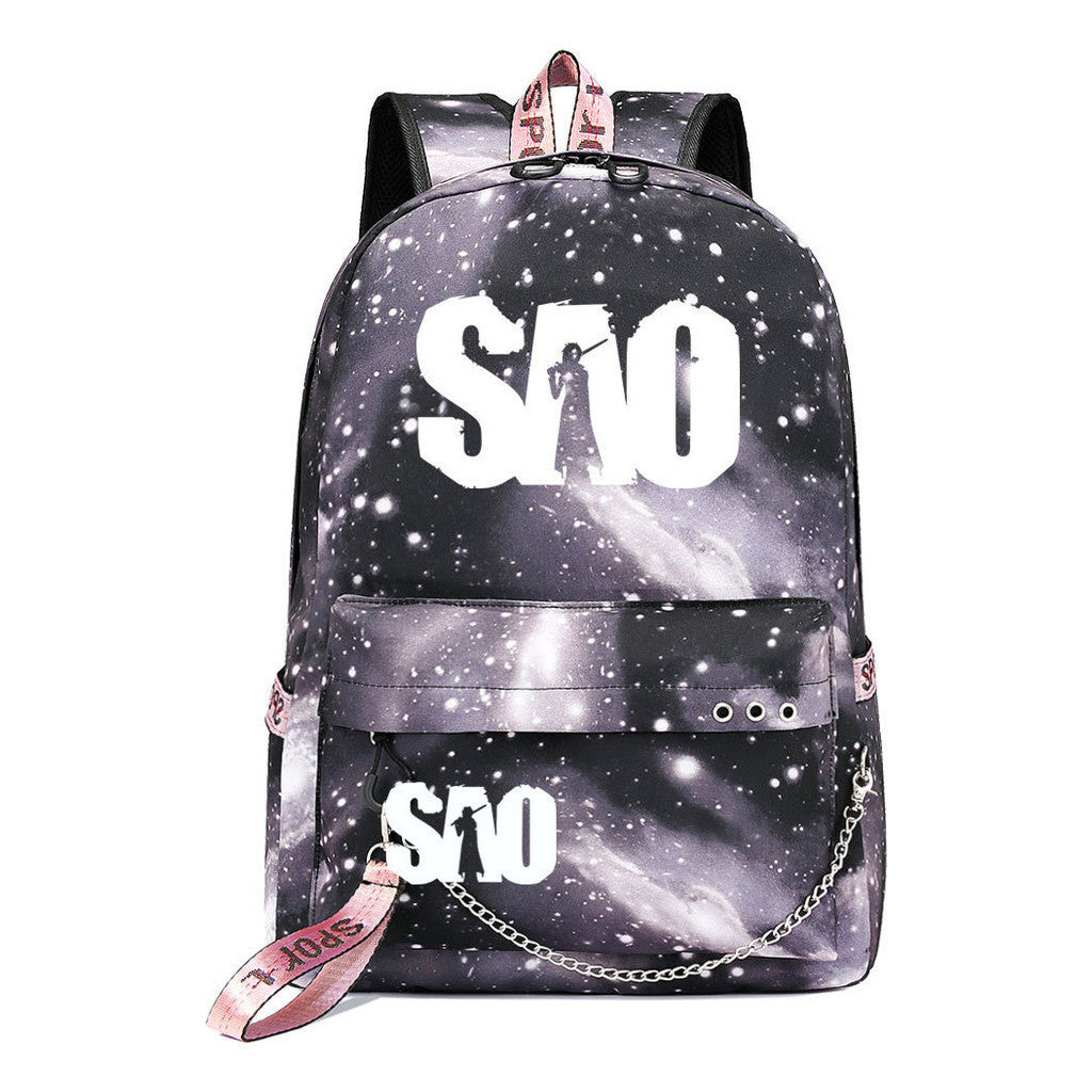 Sword God Domain Printed Usb Youth Student Backpack For Men And Women's Leisure Travel Backpack