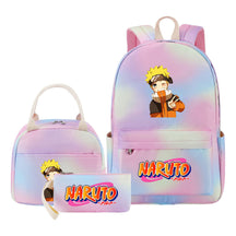 Naruto Student Girl Backpack Lunch Bag Three Piece Set Backpack Set