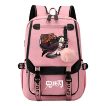 Cartoon Fashion Usb Youth Student Backpack Men's And Women's Leisure Ribbon Flip Backpack
