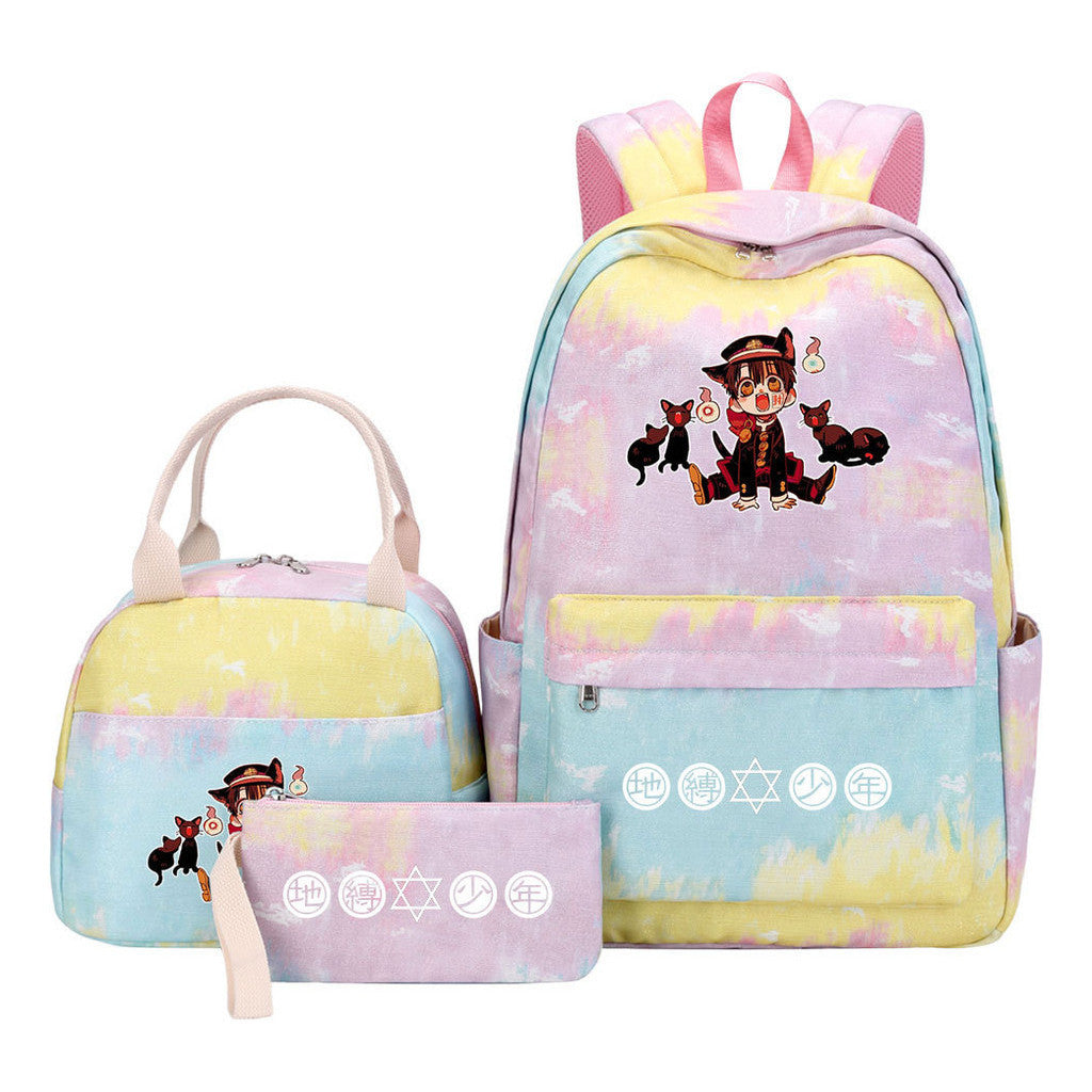 Teenage Student Girl Backpack Lunch Bag Three Piece Set Backpack