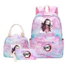 Cartoon Fashion Youth Student Girls School Bag Lunch Bag Three Piece Set Backpack
