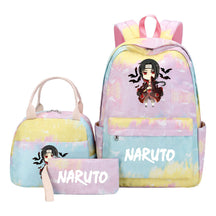 Naruto Teenage Student Girls School Bag Lunch Bag Three Piece Set Backpack Set