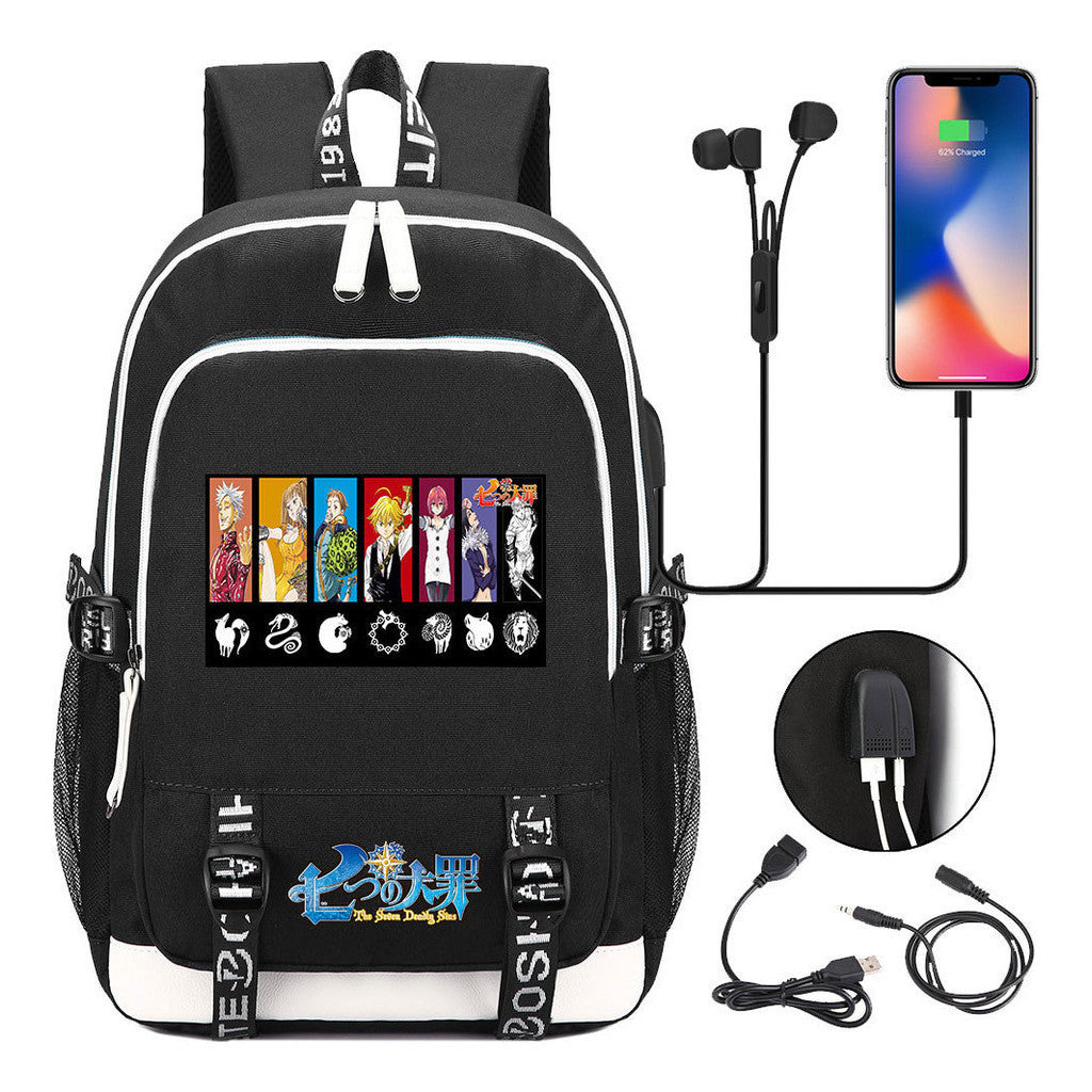 Junior Student Backpack Usb Leisure Backpack For Boys And Girls