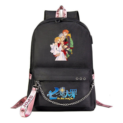 Usb Youth Student Backpack For Boys And Girls Leisure Travel Backpack