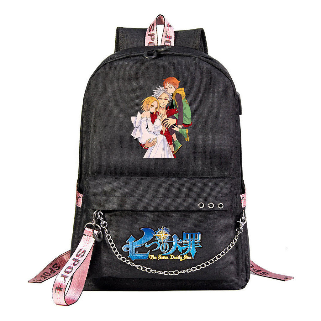 Usb Youth Student Backpack For Boys And Girls Leisure Travel Backpack