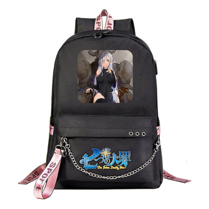 Usb Youth Student Backpack For Boys And Girls Leisure Travel Backpack