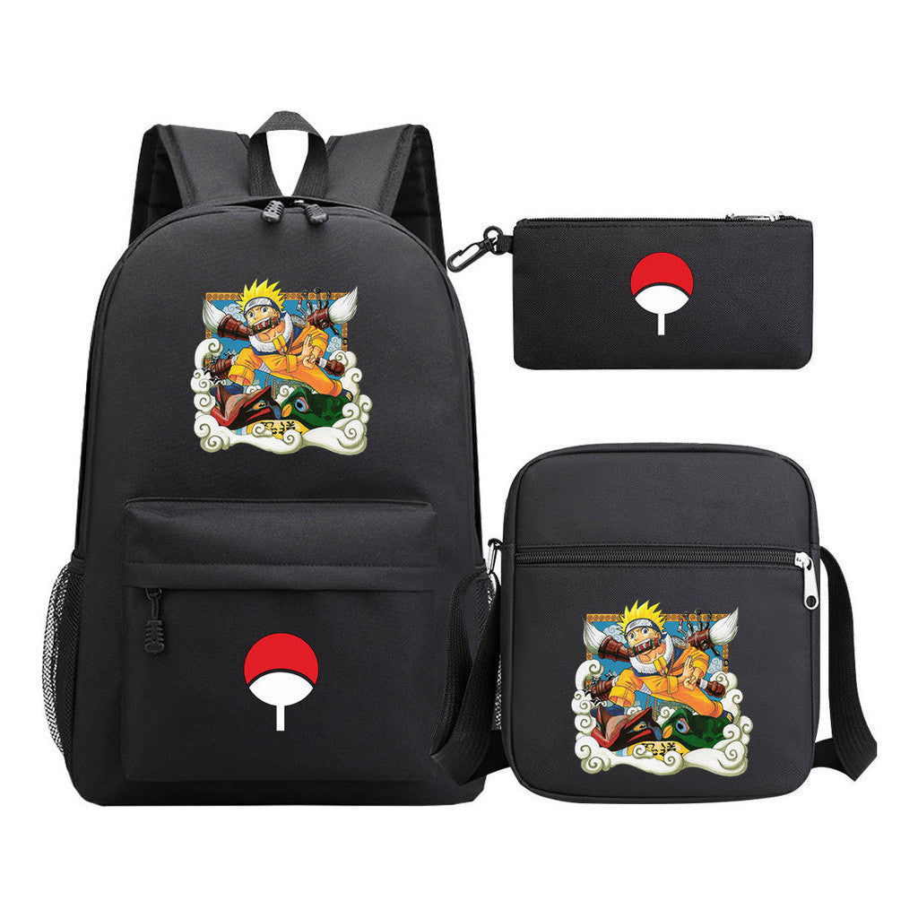 Naruto Starry Sky Youth School Bag Three Piece Set For Boys And Girls Backpack Set