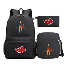 Anime Naruto Starry Sky Youth School Bag Three Piece Set For Boys And Girls Backpack Set