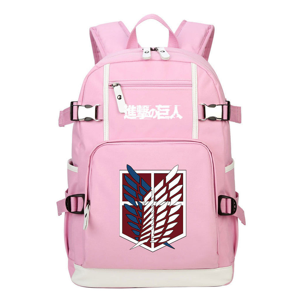 Giant Wings Of Anime Attack, Youth Student School Bag, Men's And Women's Backpack, Leisure Travel Backpack