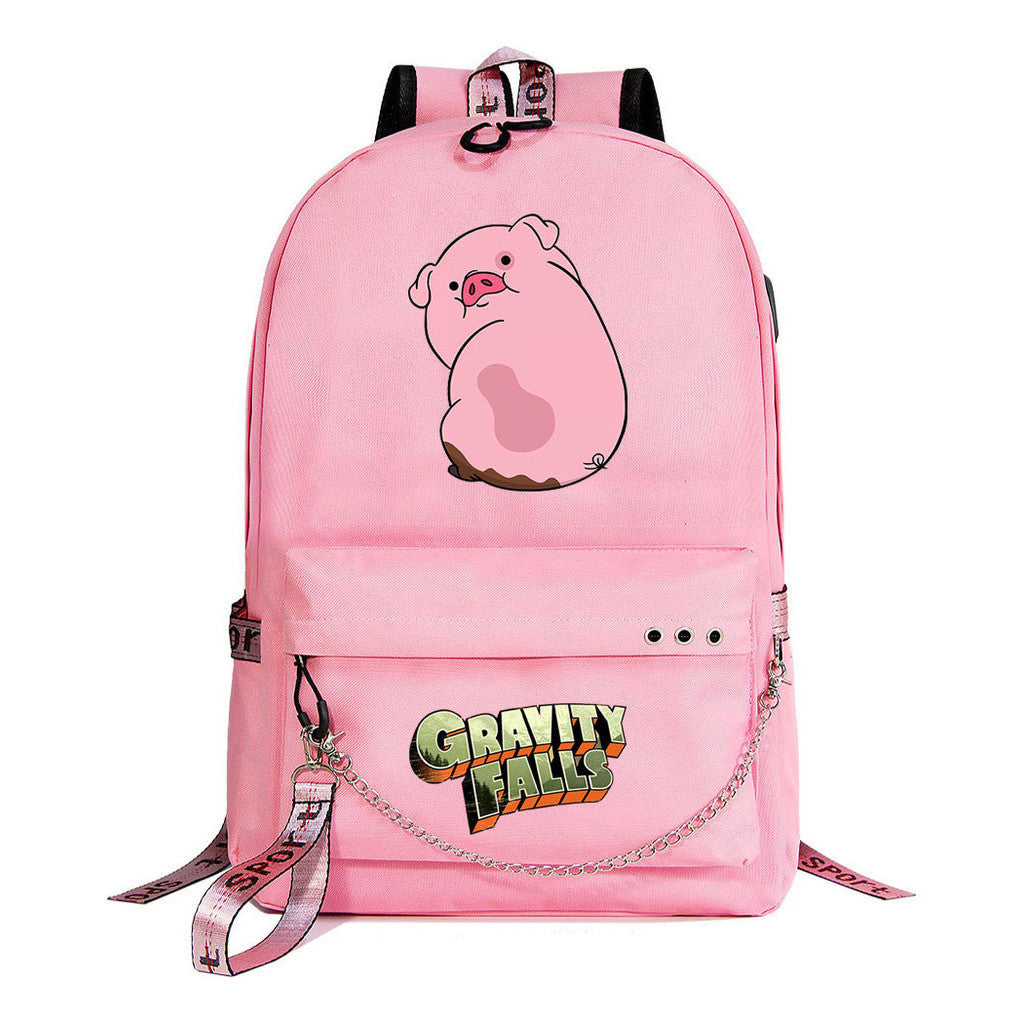 Cartoon Strange Town Youth Student School Bag Men's And Women's Leisure Travel Backpack