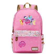 Pony Unicorn Youth Student School Bag Fragmented Canvas Girl Backpack