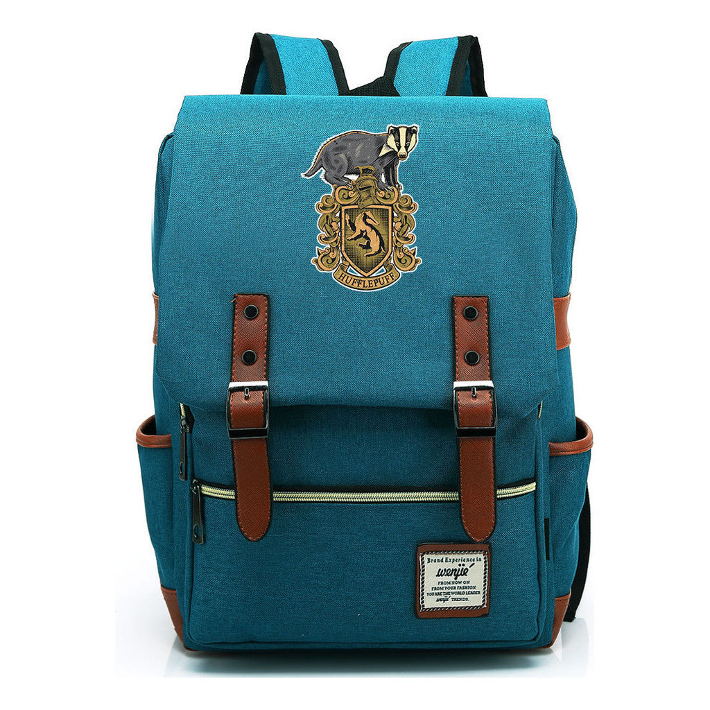 Printed Youth Student School Bag Casual Belt Buckle Classic Backpack 38*27*12.5cm
