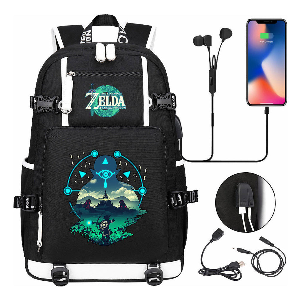 Printed Youth Student School Bag Large Capacity Leisure Travel Backpack