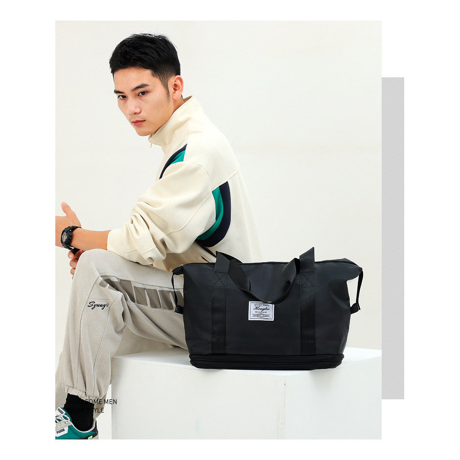 Travel Bag With Large Capacity, Foldable Storage Bag, Simple And Lightweight Fitness Bag, Shoulder Bag