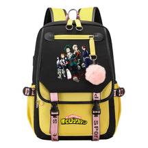 Comics My Heroes Academy Usb Youth Student Backpack Men's And Women's Leisure Ribbon Flip Backpack