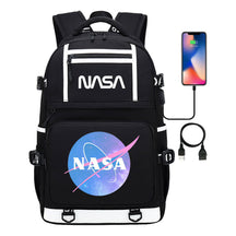 Fashionable Space Printed Usb Student Backpack Backpack Leisure Travel Backpack