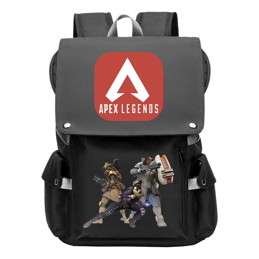 Apex Hero Print Usb Charging Cap Headpiece Student Backpack Leisure Backpack