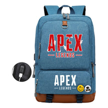 Apex Hero Print Usb Youth School Bag Leisure Travel Backpack