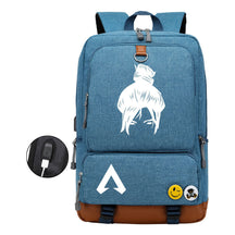Apex Hero Print Usb Student Backpack For Leisure Travel Backpack