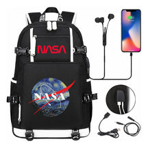 Nasa Fashion Printed Student Backpack With Large Capacity Leisure Travel Backpack
