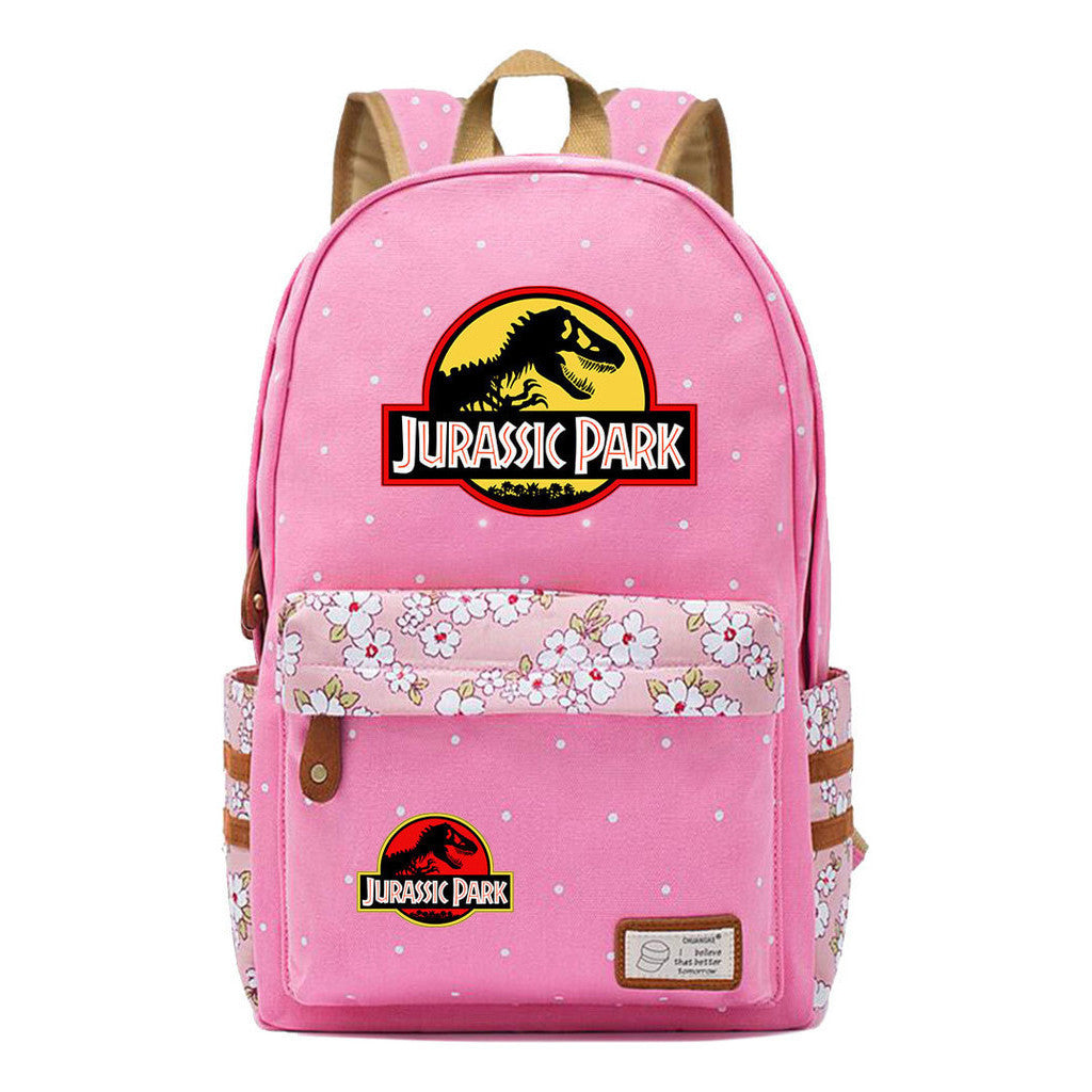 Jurassic Park Dinosaur Printed Student Backpack Leisure Backpack