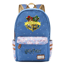 School Of Witchcraft And Wizardry Student Backpack With Floral Canvas Backpack