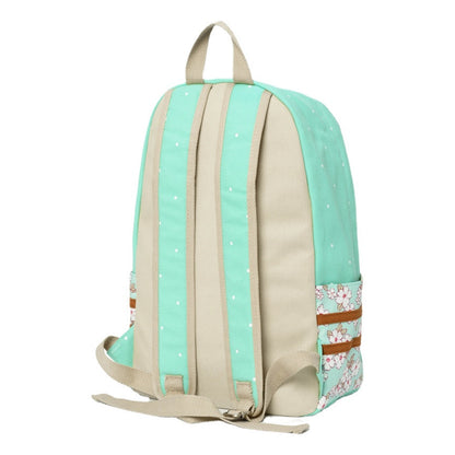 Anime Cartoon Cheshire Cat Print Youth Student Backpack With Floral Casual Backpack