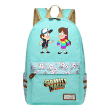 Cartoon, Anime, Bizarre Town, Teenage Student Backpacks, Floral Men's And Women's Backpacks