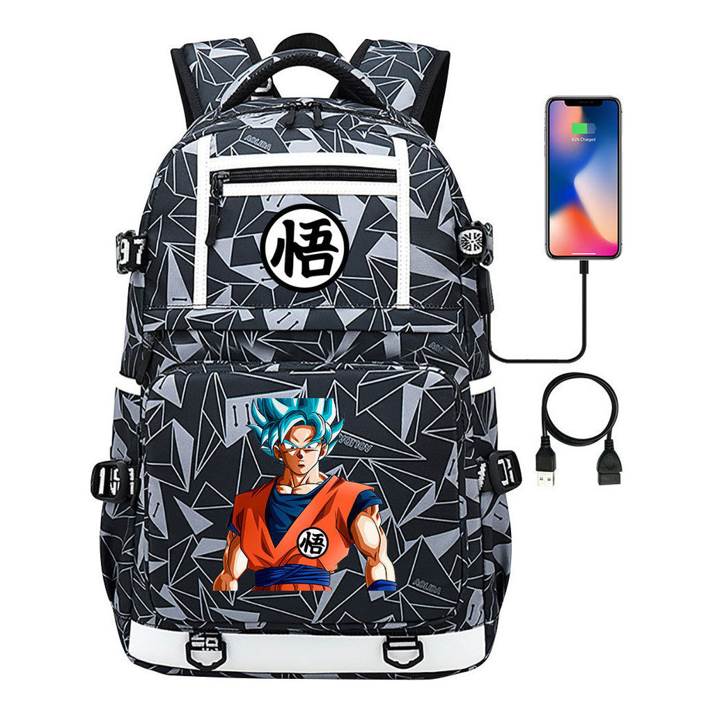 Seven Dragon Ball Usb Youth Student School Bag Men's And Women's Backpack Leisure Travel Bag