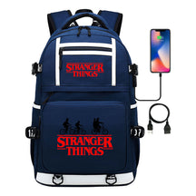 Strange Story Printed Usb Youth Student Backpack For Men And Women's Leisure Travel Backpack