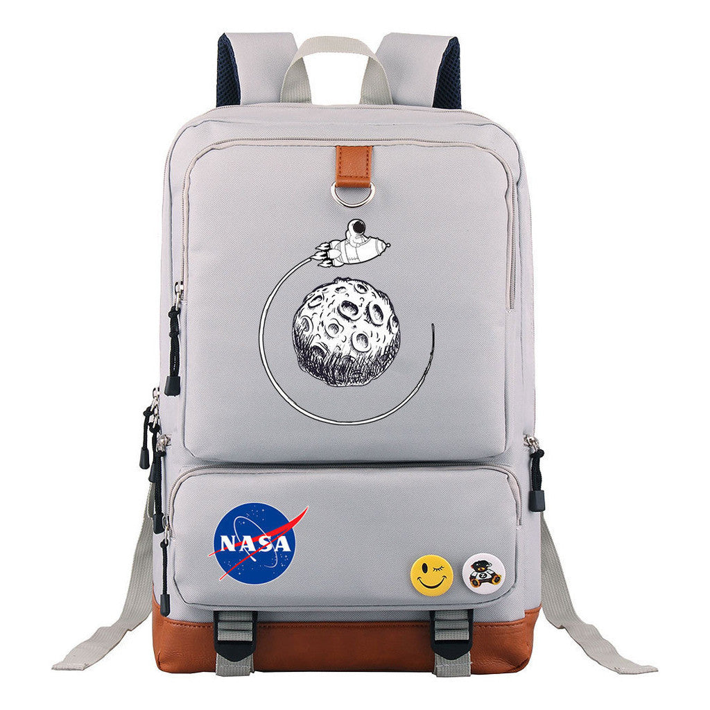 Nasa Fashion Printed Youth Student School Bag Travel Bag Men's And Women's Backpack Travel Backpack