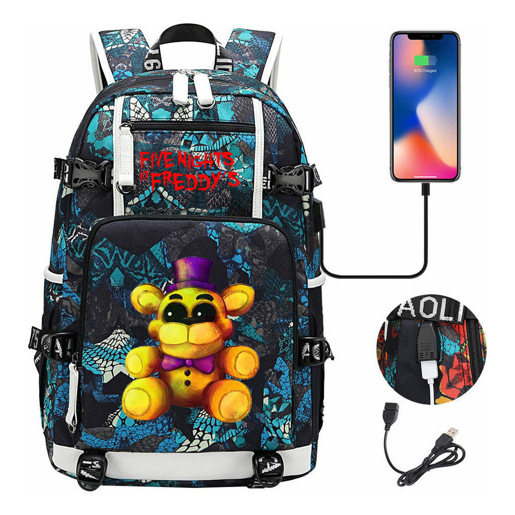 Toy Bear Game Peripheral Usb Youth Student Backpack For Men And Women's Leisure High-capacity Travel Backpack
