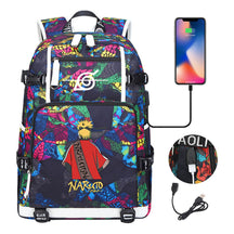 Printed Usb Youth Student School Bag Leisure Large Capacity Travel Backpack