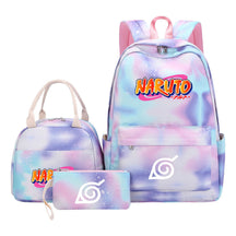 Naruto Student Girl Backpack Lunch Bag Three Piece Set Backpack Set