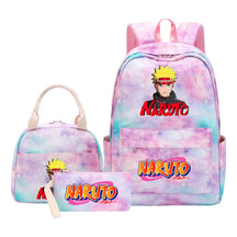 Naruto Student Girl Backpack Lunch Bag Three Piece Set Backpack Set
