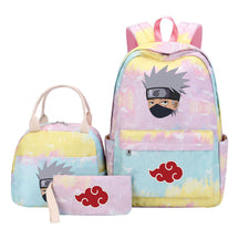 Naruto Teenage Student Girls School Bag Lunch Bag Three Piece Set Backpack Set