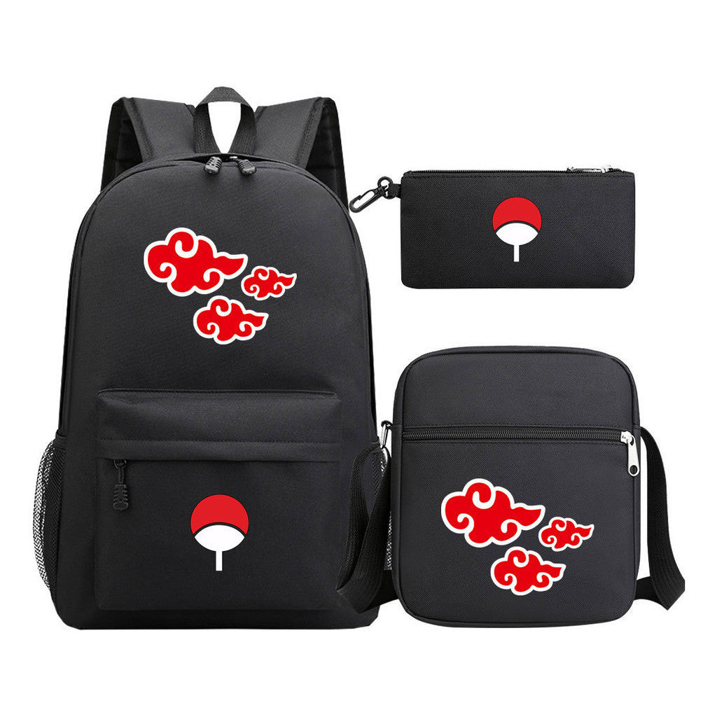 Naruto Starry Sky Youth School Bag Three Piece Set For Boys And Girls Backpack Set