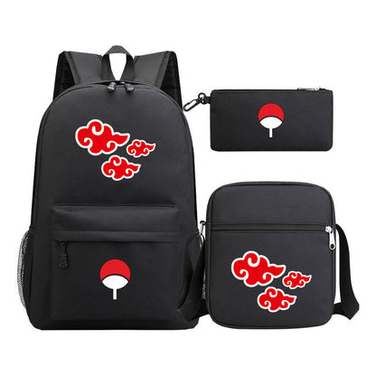 Naruto Starry Sky Youth School Bag Three Piece Set For Boys And Girls Backpack Set