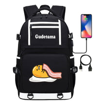 Cartoon Super Cute Lazy Egg Usb Student Backpack For Boys And Girls Backpack Leisure Travel Bag