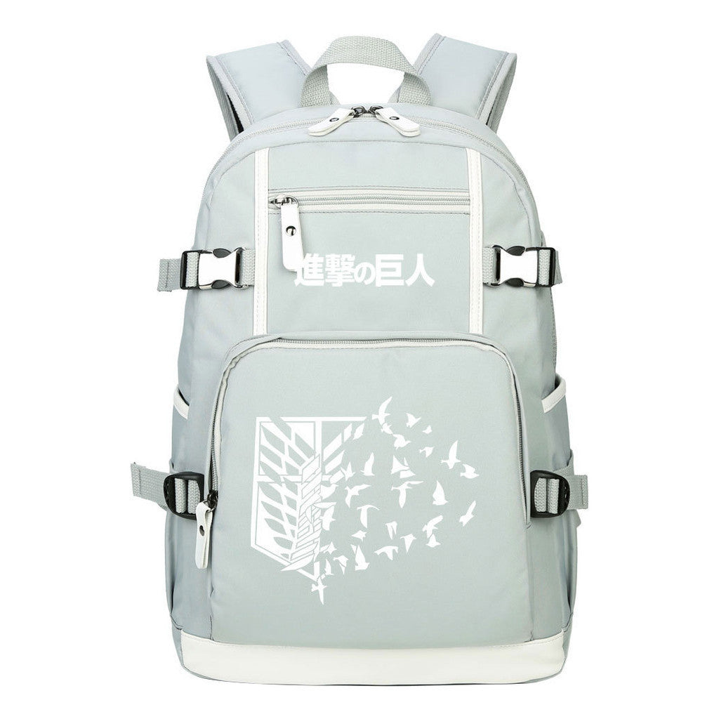 Giant Winged Soldier Captain Of Anime Attack Student Backpack, Leisure Travel Backpack