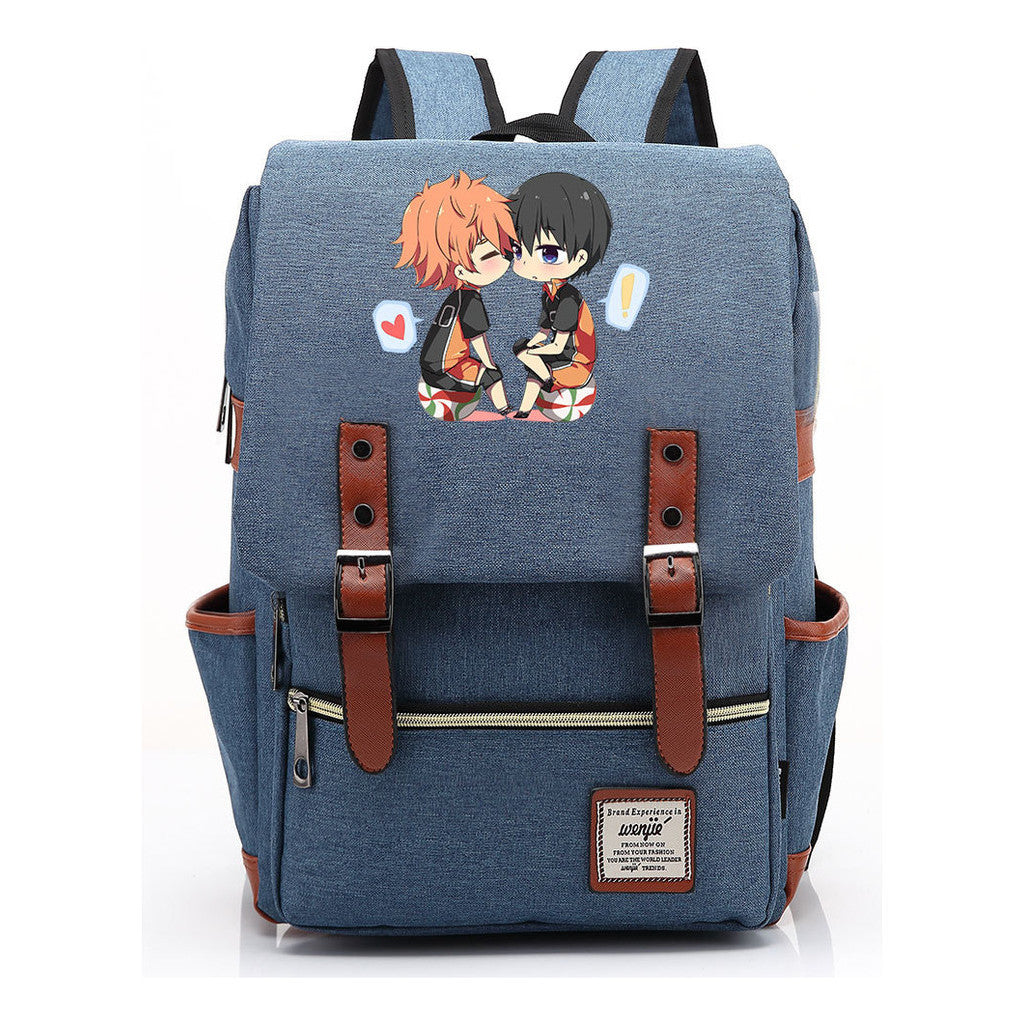 Volleyball Youth Printed Student School Bag Casual Belt Buckle Classic Backpack